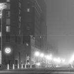 Foggy night in Raleigh