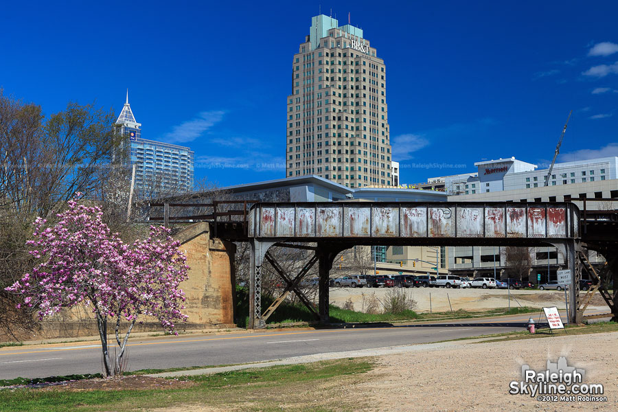 Norfolk Southern Railway bridge and downtown Raleigh