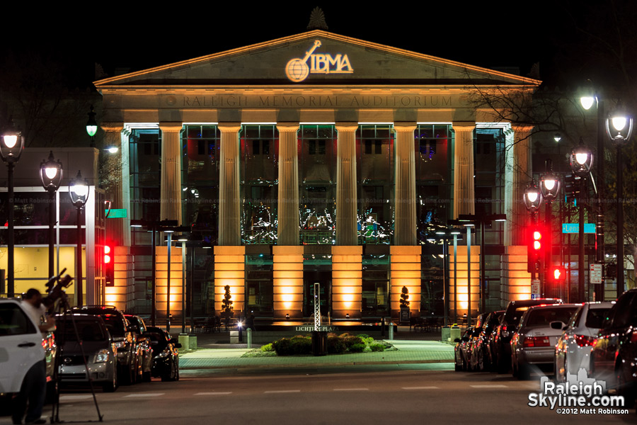 IBMA Projection on Raleigh's Memorial Auditorium