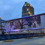 Shimmer wall of the Raleigh Convention Center