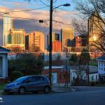 Skyline gleams from Boylan Heights