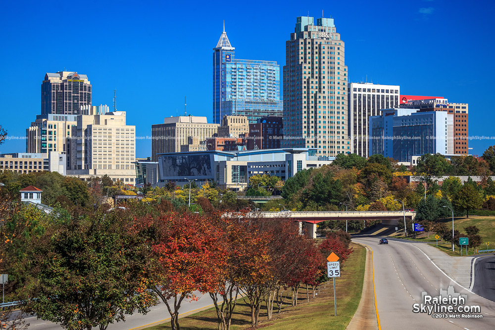 Downtown Raleigh in the fall