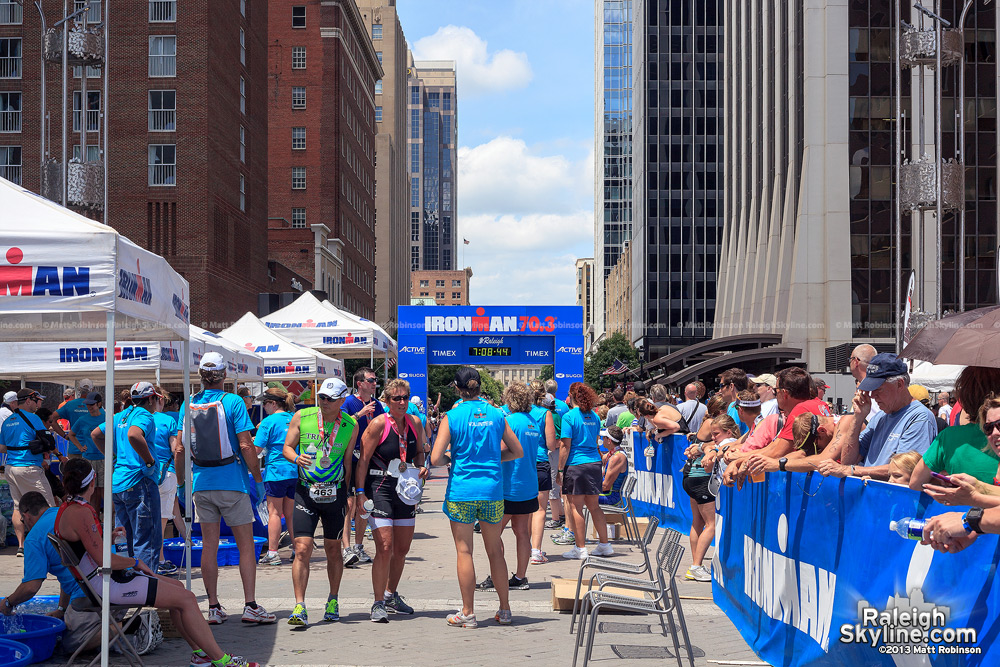 2013 Raleigh Ironman Finish line at City Plaza