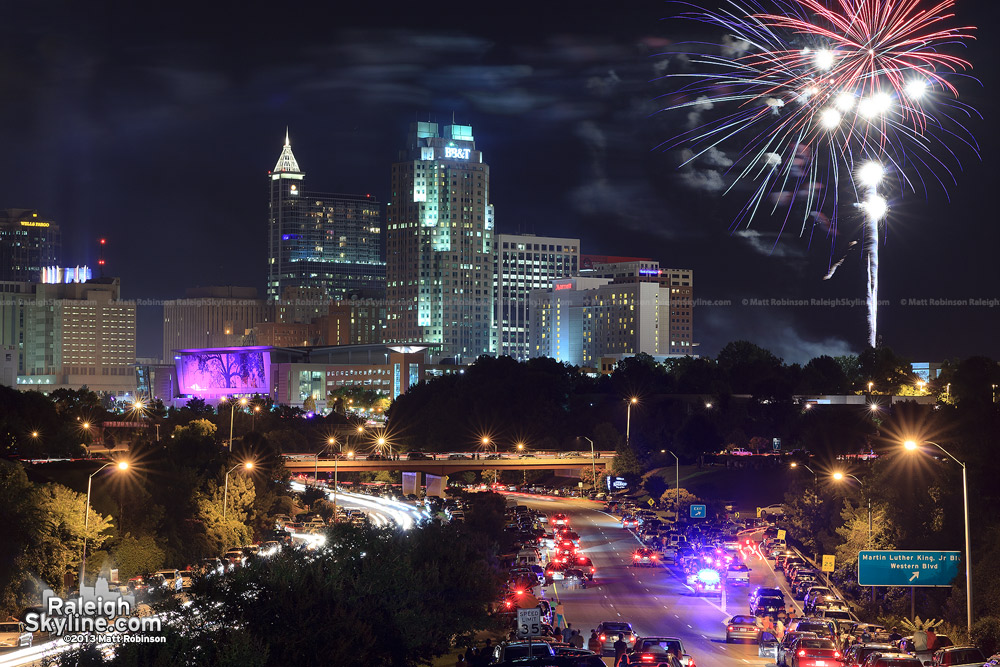 First stage of Raleigh 4th Fireworks