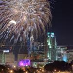 2013 Raleigh July 4th Fireworks over downtown