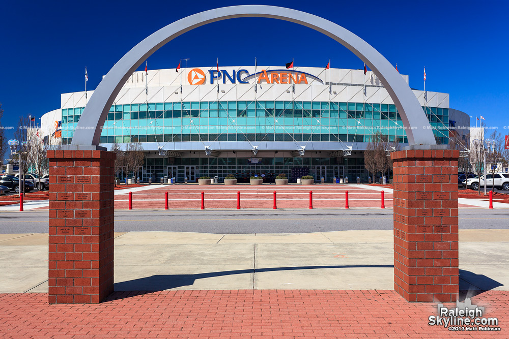 PNC Arena with arch