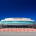 PNC Arena with blue sky