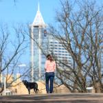 Beau goes for a walk in Dorothea Dix