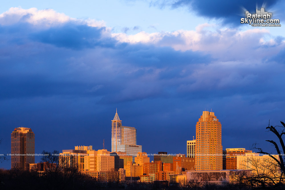 Raleigh Sunset From Dorothea Dix with Sky