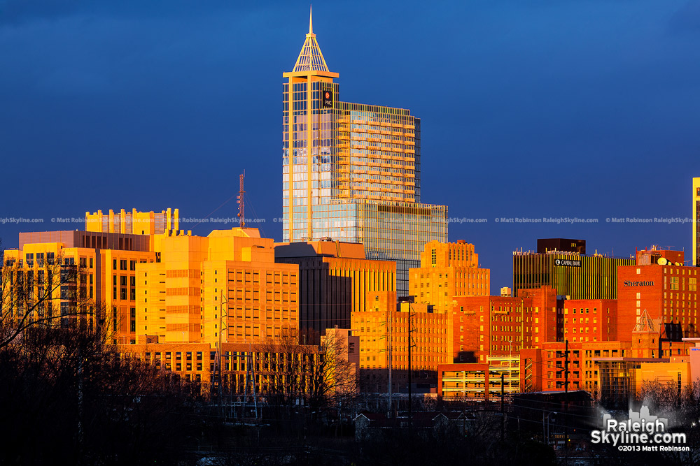 PNC Plaza before sunset