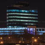 North Carolina State Employees Headquarters at night