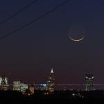 Downtown Raleigh and Crescent Moon