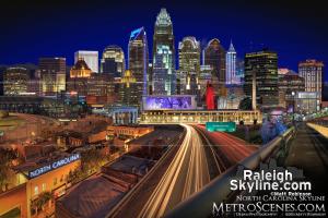 The North Carolina Cityscape at night