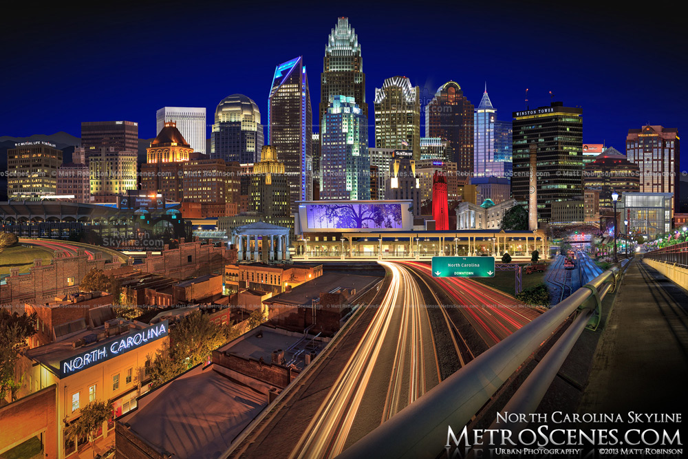 North Carolina Skyline at night by Matt Robinson