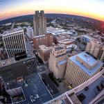 Raleigh skyline at sunset from PNC Plaza