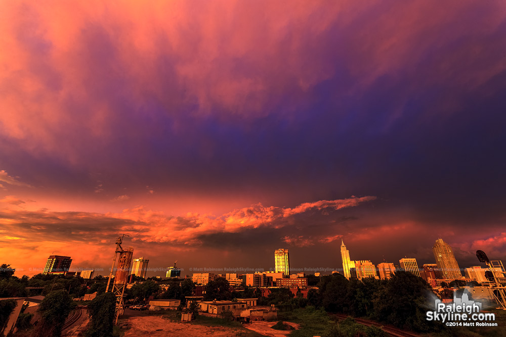 Amazing sunset over Raleigh - August 8, 2012