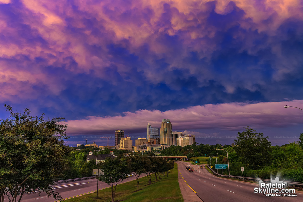 Incredible Sunset over Downtown Raleigh - September 30, 2010