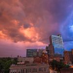 Thunderstorm sunset in Raleigh - July 23, 2009