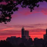 Pink and Purple sunrise over Raleigh - October 3, 2013