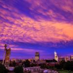 Amazing mammatus cloud sunset over downtown Raleigh - October 25, 2010