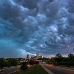 An angry sky at sunset over Raleigh - July 9, 2008