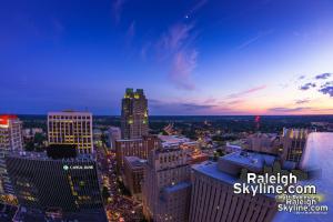 City watching on July 4th and Fireworks in Raleigh