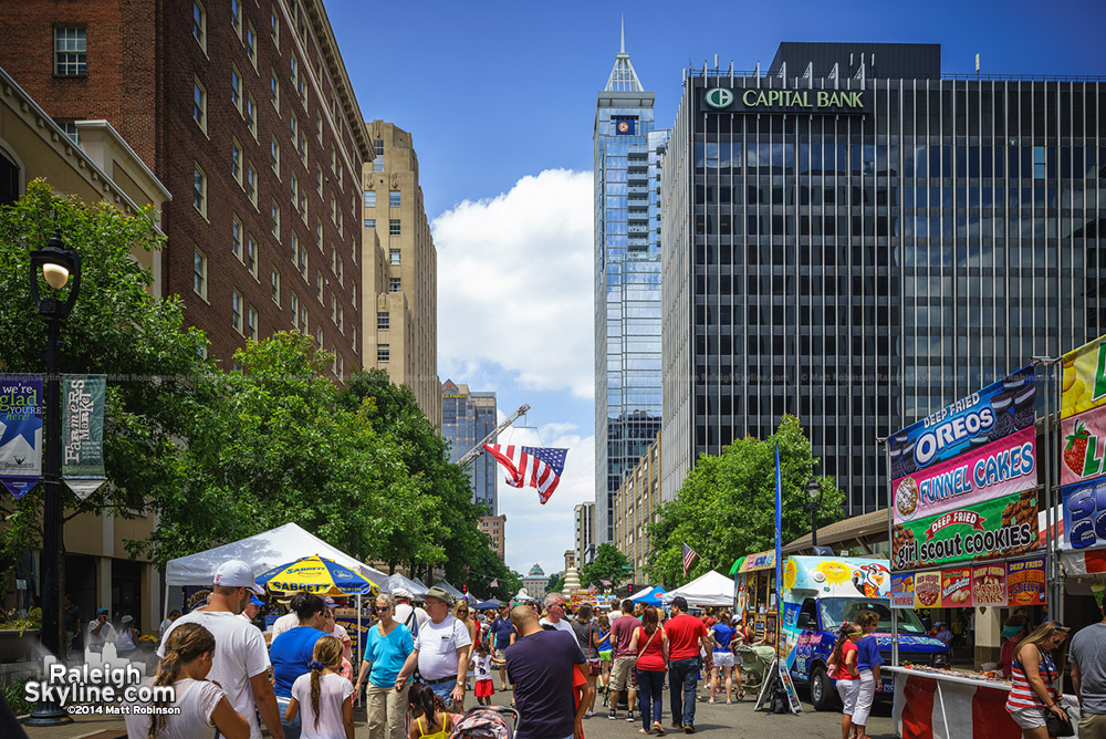 Fayetteville Street festivities on July 4, 2014