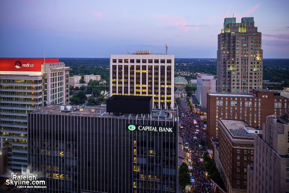 Southern Downtown Raleigh from above