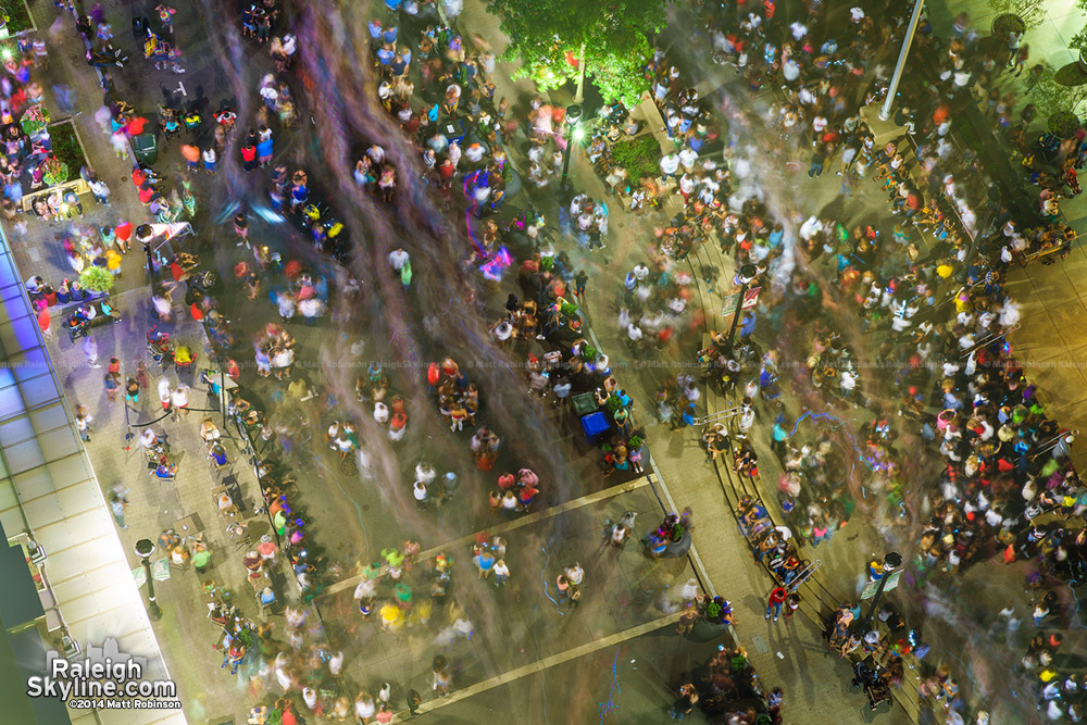 People flow on Fayetteville Street