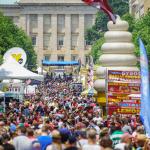 Crowds on Fayetteville Street for July 4th