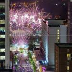 Fireworks over Fayetteville Street