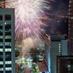 Fireworks over Fayetteville Street