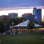 Chavis Park Carousel evening skyline