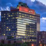 Red Hat Tower after sunset