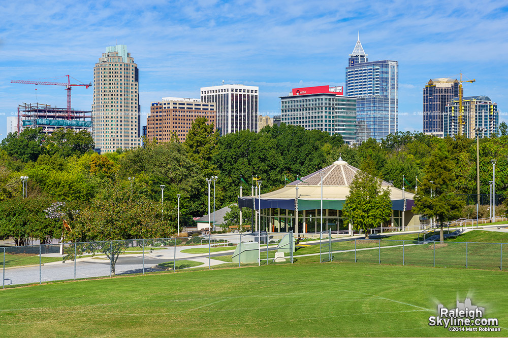 Raleigh Skyline from Chavis Park, October 2014