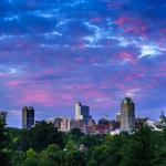 Colorful Sunset over Raleigh from Dix Hill