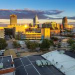 Downtown Raleigh Skyline at sunset from the Citrix Building