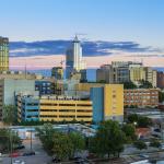 Downtown Raleigh after sunset