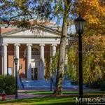 Morehead Planetarium with fall colors