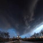 Downtown Raleigh Storm Panorama March 12, 2014