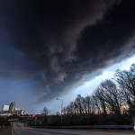 Storm moves over Downtown Raleigh March 12, 2014