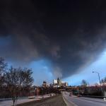 Storm moves over Downtown Raleigh March 12, 2014