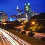 Raleigh skyline from Western Boulevard overpass 2014