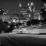 Downtown Raleigh Skyline in Black and White