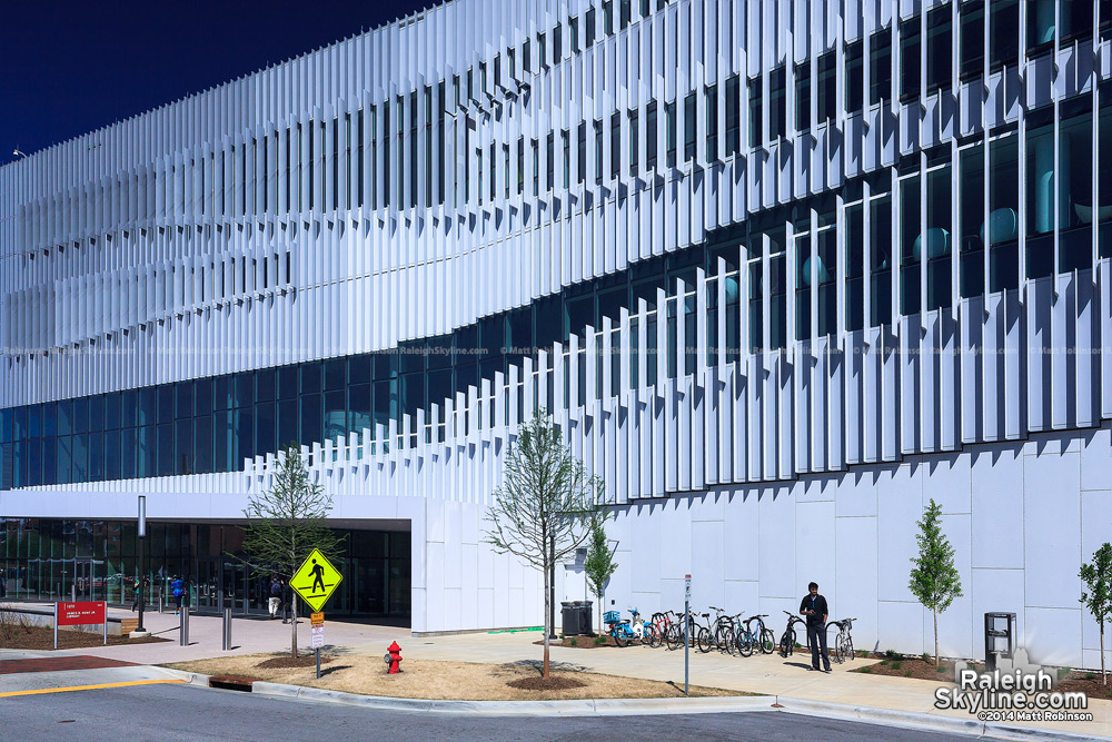 Detail of James B. Hunt Jr. Library at NCSU Centennial Campus