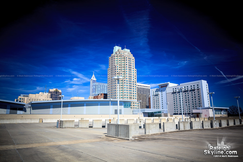 Downtown Raleigh from the Convention Center deck