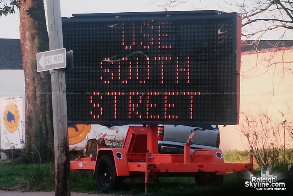 Signs steered motorist clear of the area, rerouting traffic in several corridors