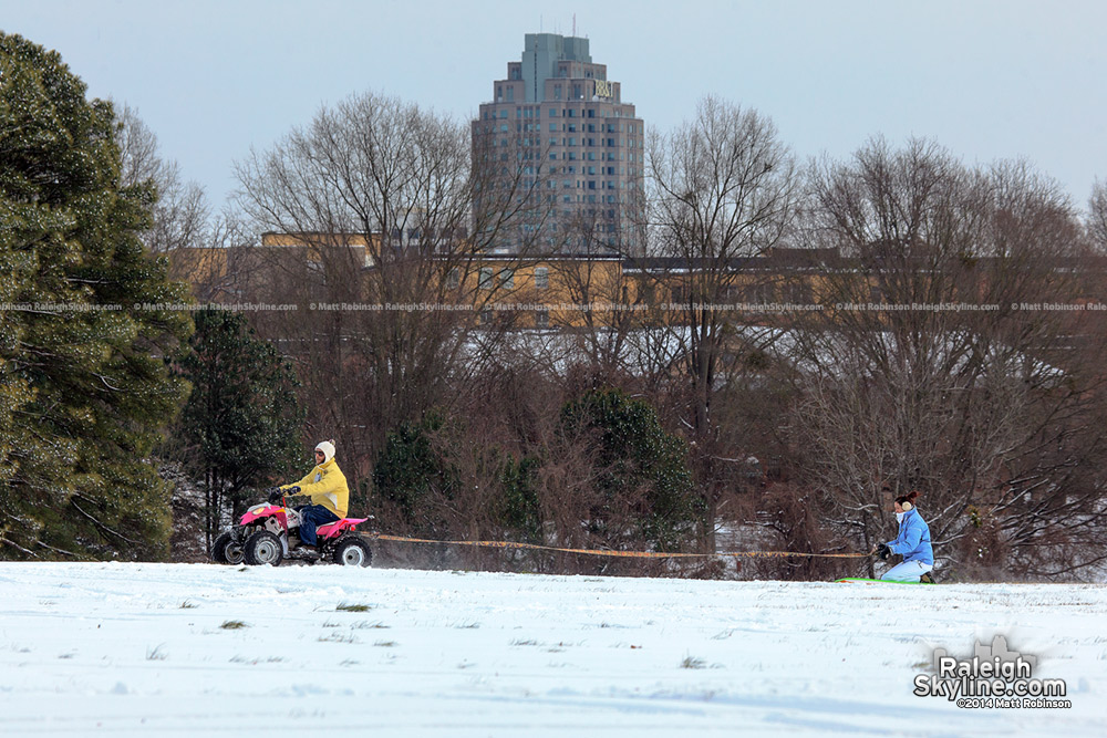 ATV snow skiing in Raleigh