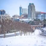 Classic South Saunders view of Raleigh in the snow