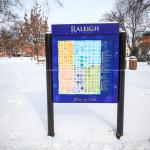 Raleigh Map in the snow